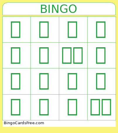 中文词一二三四 Bingo Card