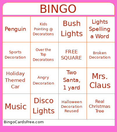 ------- Bingo Card