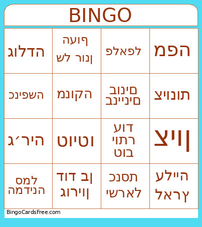 טויטו Bingo Card