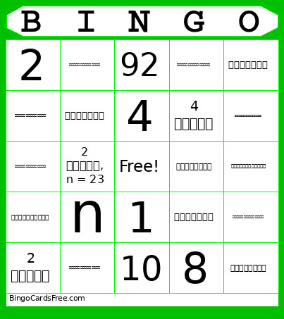 การแบ่งเซลล์ Bingo Card