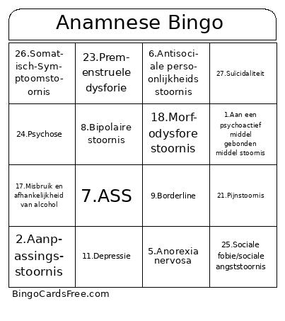 Anamnese Bingo