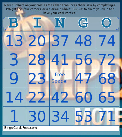 1-75 Imperial 500 Wildwood NJ Bingo Card