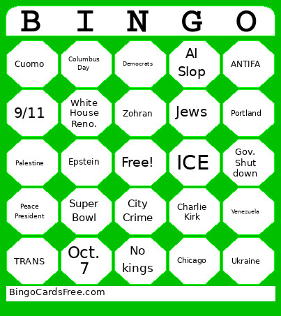 10/25 Bingo Card