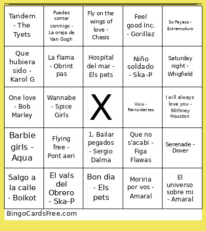 11111 Bingo Card