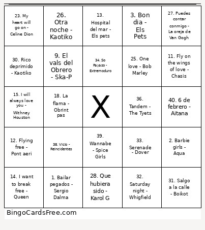 123123 Bingo Card