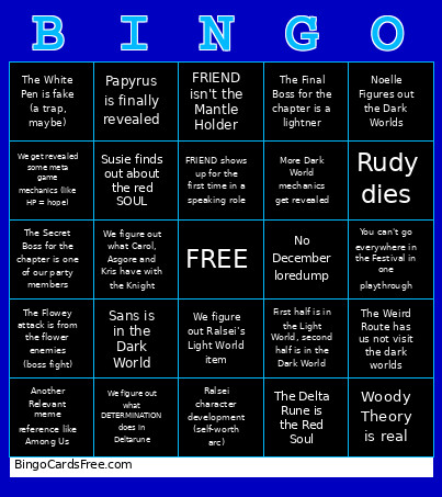 13DELTA Bingo Card