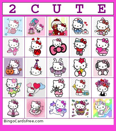 2 Cute Hello Kitty Bingo