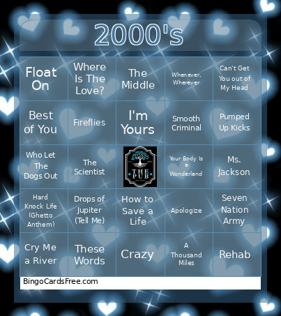 2000's Bingo Card