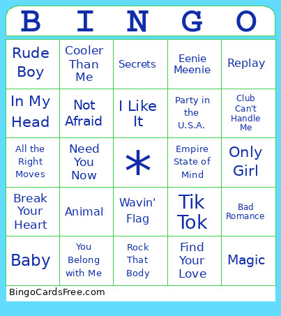 2010 Bingo Card