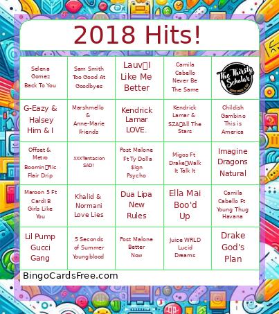 2018 Hits! Bingo