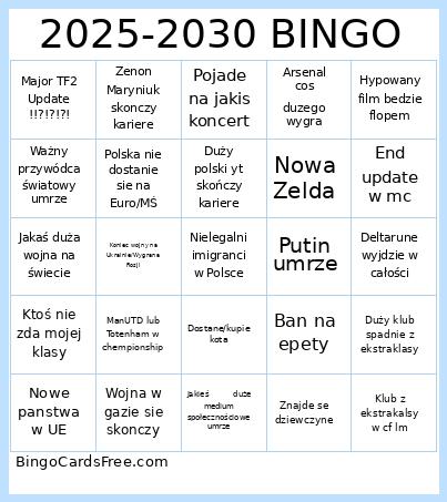 2025-2030 BINGO
