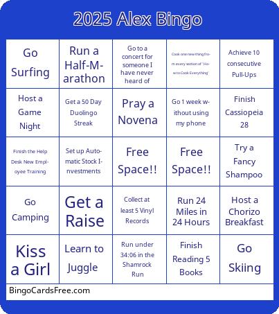 2025 Alex Bingo Cards Free Pdf Printable Game, Title: 2025 Alex Bingo