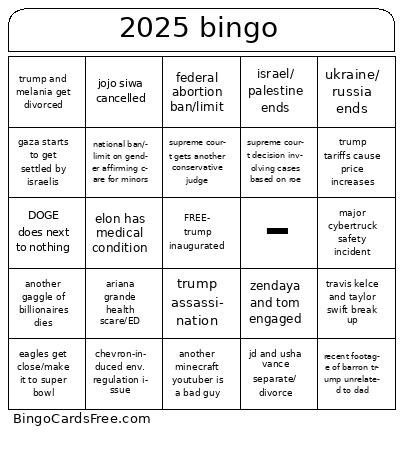 2025 bingo