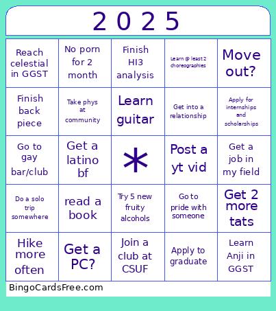 2025 Bingo Card