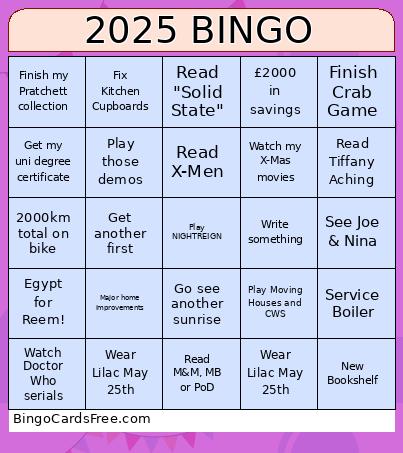 2025 Bingo Card