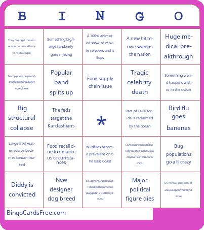 2025 bingo