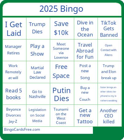 2025 Bingo