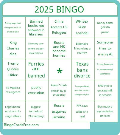 2025 bingo