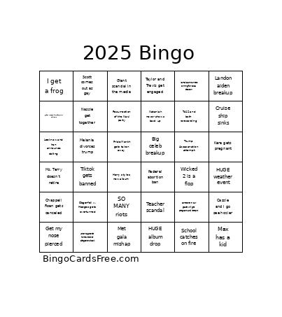 2025 Bingo
