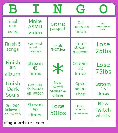 2025 Bingo Card