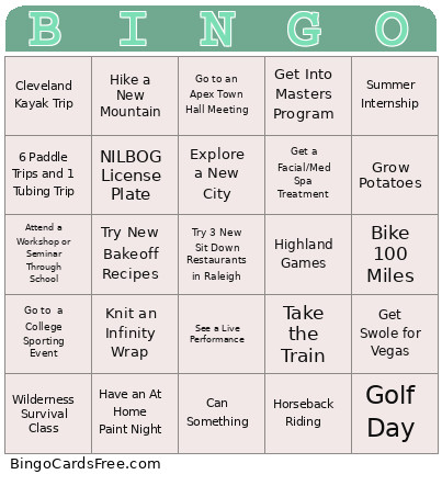 2025 Bingo Card