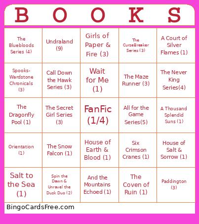 2025 Book Bingo Card