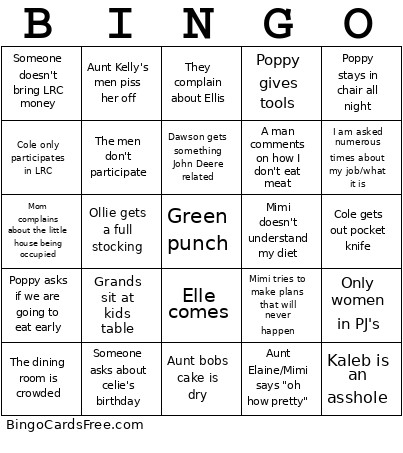 2025 Christmas Bingo Card 2