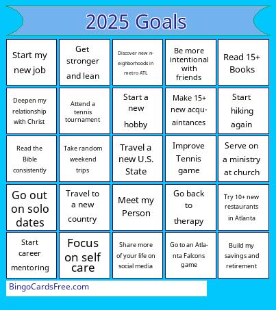 2025 It's happening Bingo card