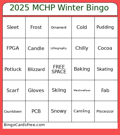 2025 MCHP Winter Bingo Card