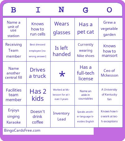 2025 mckesson Bingo