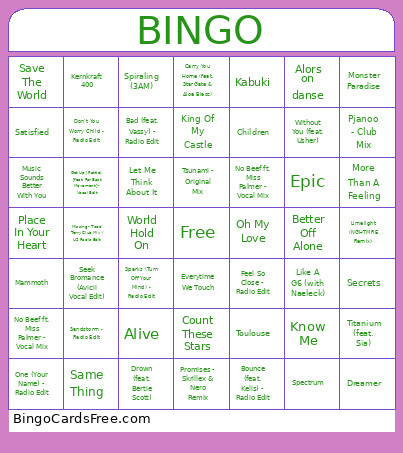 2025 MHS Challenge Bingo Card