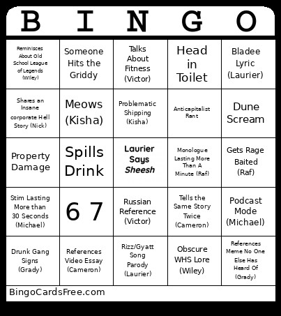 2025 New Year's Bingo Card