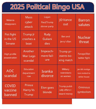 2025 Political Bingo USA