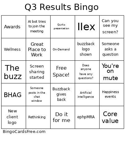 20250304 Results Bingo Card