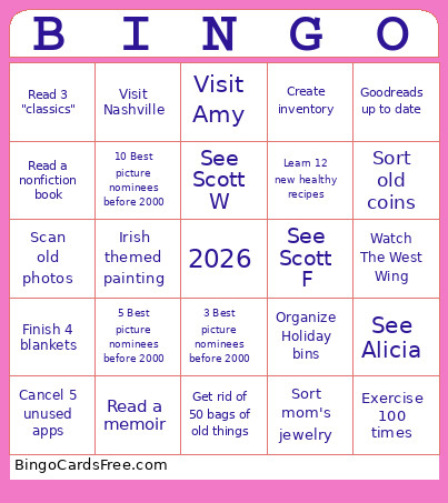 ***2026*** Bingo Card