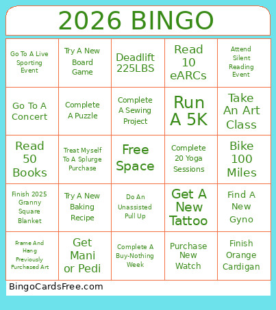 2026 Bingo Card