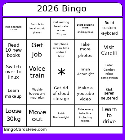 2026 Bingo Card 3