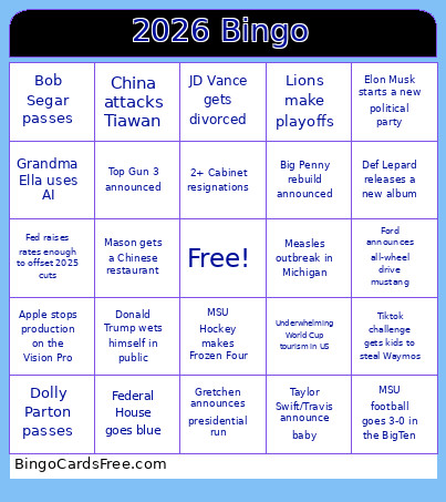 2026 Bingo Card 2