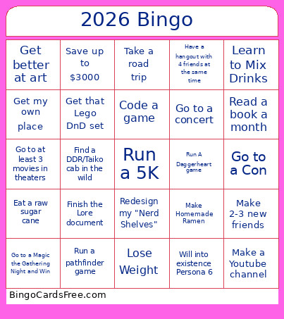 2026 Bingo Card 6