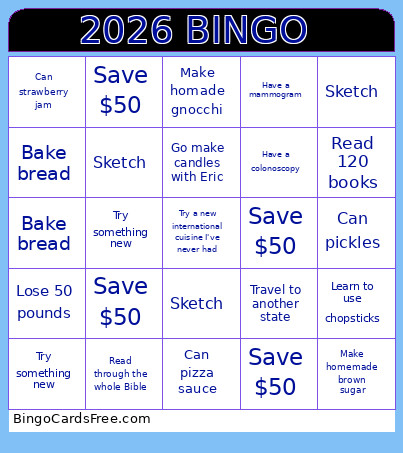 2026 Bingo Card 3