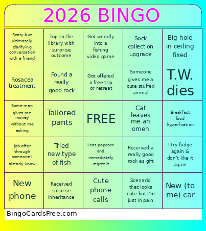 2026 Bingo Card
