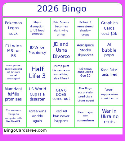 2026 Bingo Card 3