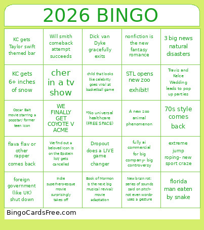 2026 Bingo Card 4