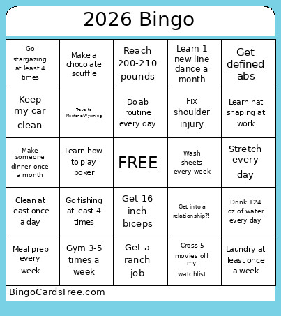 2026 Bingo Card 3