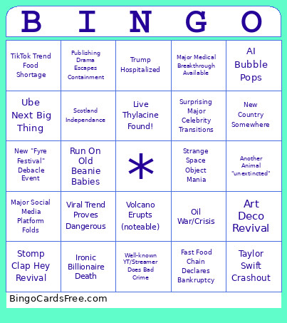 2026 Bingo Card 3