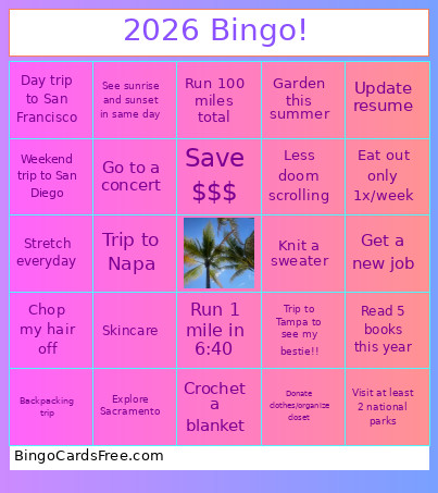 2026 ! Bingo Card