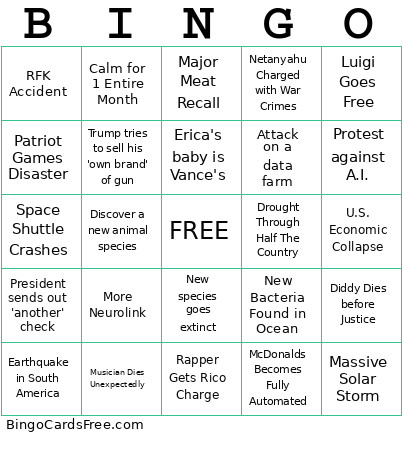 2026 Bingo Card 2