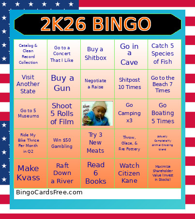 2026 Bingo Card
