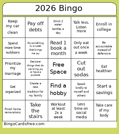 2026 Bingo Card 2