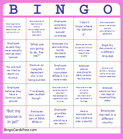 2026 Bingo Card